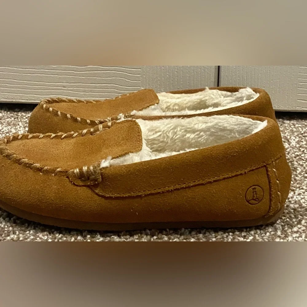 Boys Lands End House Slippers Sz 12